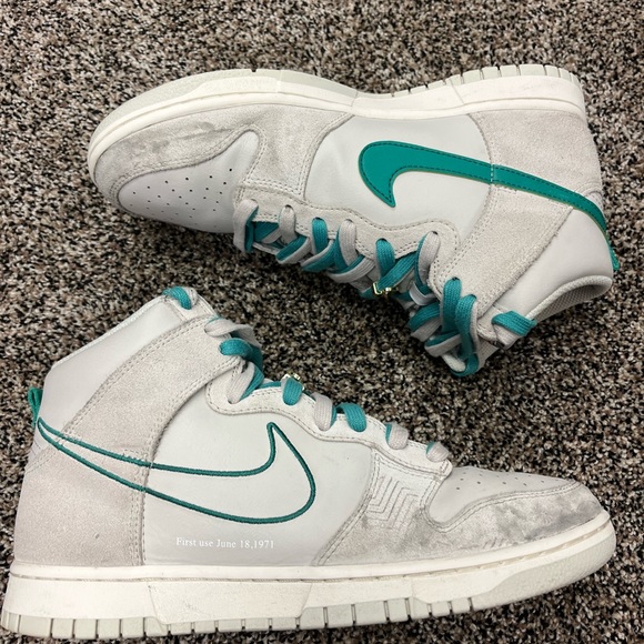 Size 10 - Nike Dunk SE High First Use Pack - Green Noise - Picture 3 of 8